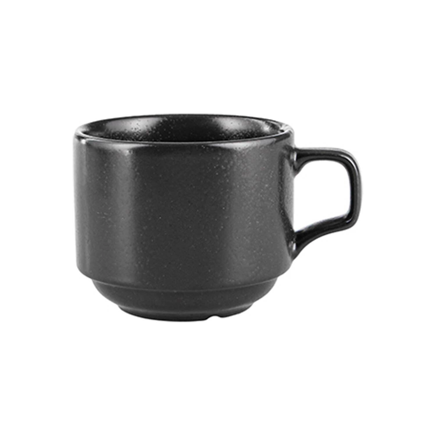 Filiżanka sztaplowana do kawy i herbaty, 200 ml, czarna | PORLAND, Seasons Coal