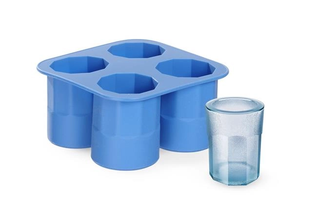 Forma do kostek lodu w kształcie kieliszka, niebieska, 122x122x60 mm | BARUP, 679067