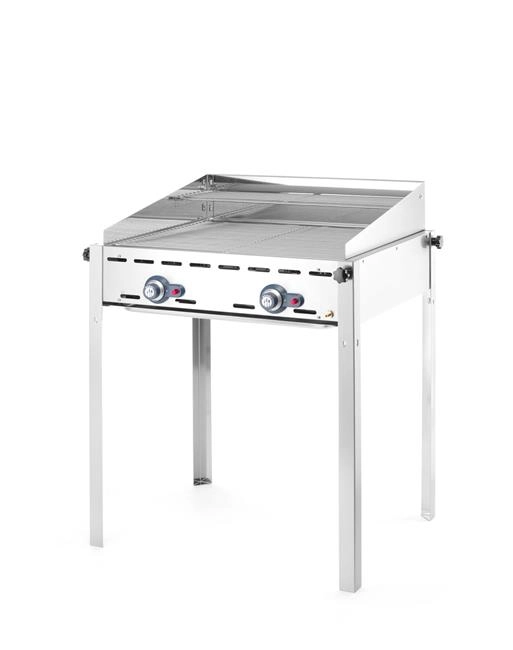 Grill gazowy 2-palnikowy Green Fire, 11,6 kW, 740x612x825 mm | HENDI, Profi Line