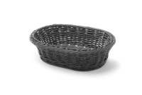 Koszyk na pieczywo, owalny, 250x190x65 mm, czarny | HENDI, 426623