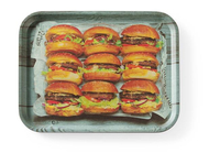 Taca do serwowania 330x430 mm z nadrukiem "Tasty Burger", antypoślizgowa | HENDI, 508008