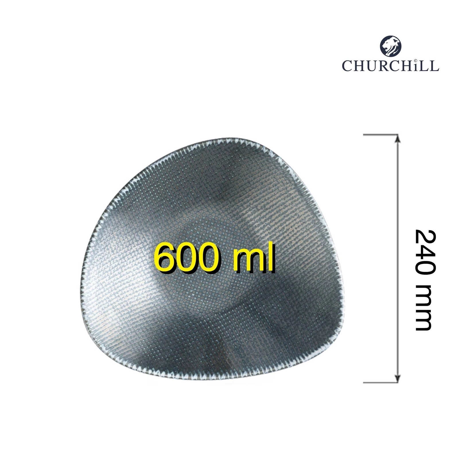 Miska trójkątna Ø240 mm, niebieska | CHURCHILL, Astro Metallic Blue