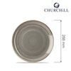 Talerz płytki, Ø288 mm | CHURCHILL, Stonecast Peppercorn Grey