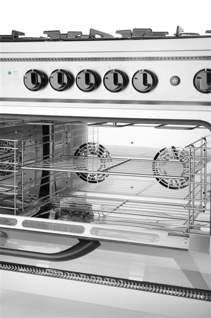 Kuchnia gazowa 5-palnikowa z piekarnikiem konwekcyjnym i grillem, 14,3 kW + 2,9 kW, 230 V, 900×653×900 mm | HENDI, Kitchen Line