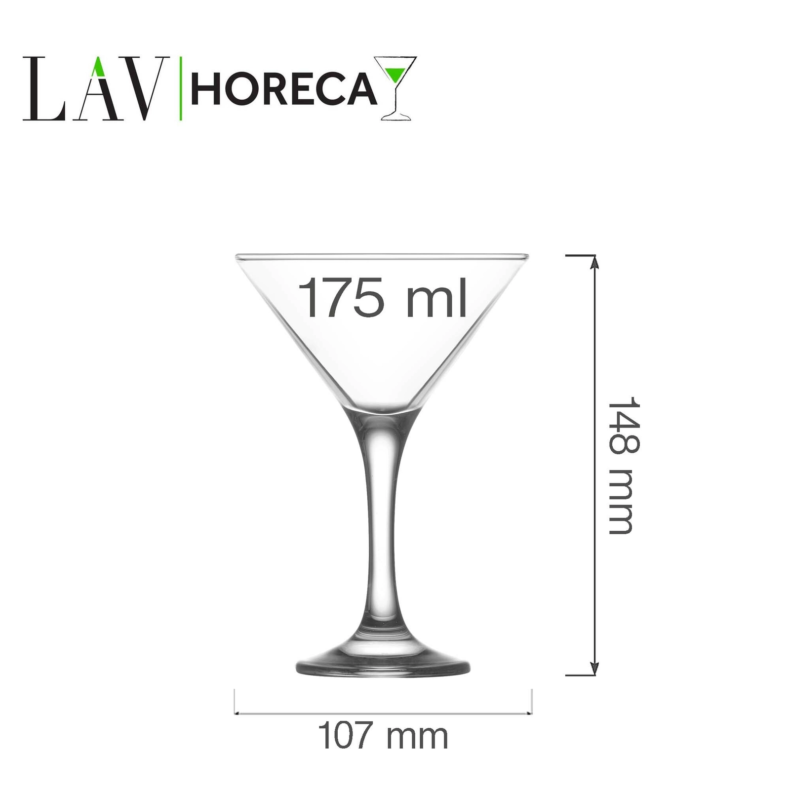 Kieliszek do martini, 175 ml | LAV, Sofia