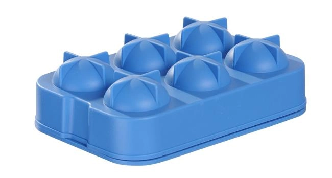 Forma do kostek lodu w kształcie kuli, niebieska, 180x125x50 mm | BARUP, 679029