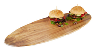 Taca owalna 650x260 mm z melaminy, dąb | APS, Oak Light