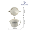 Dzbanek do herbaty, 500 ml | PORLAND, Seasons Ashen