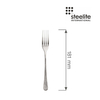 Widelec deserowy, 181 mm, srebrny | STEELITE, Skye