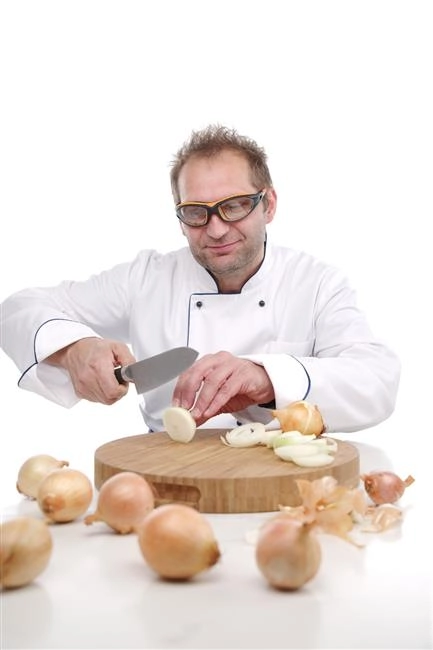 Okulary ochronne do krojenia cebuli, czarne, 150x160x45 mm | HENDI, 570906