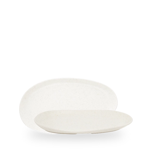 Półmisek o organicznym kształcie, 260×150 mm | CHURCHILL, Stonecast Barley White