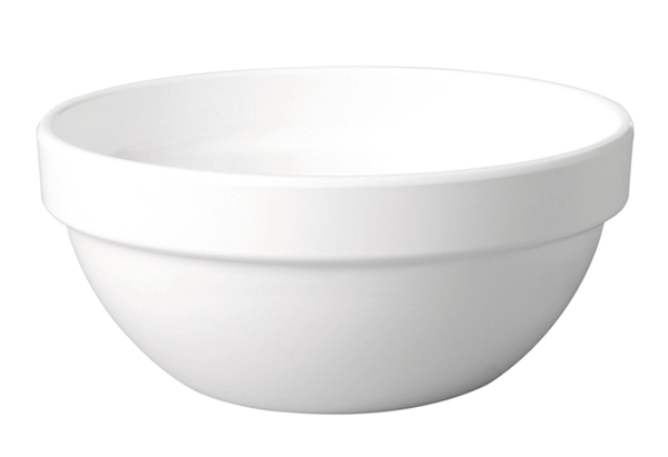Salaterka okrągła z melaminy 1,8 l, biała, Ø200×92 mm | APS, Casual Maxi