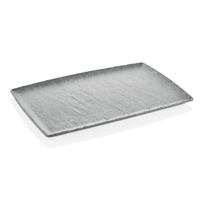 Półmisek z melaminy, szary, GN 1/2, 265x325 mm | FINE DINE, Rock