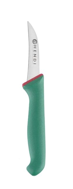 Nóż do obierania z wygiętym ostrzem 170 mm, zielony | HENDI, 843802