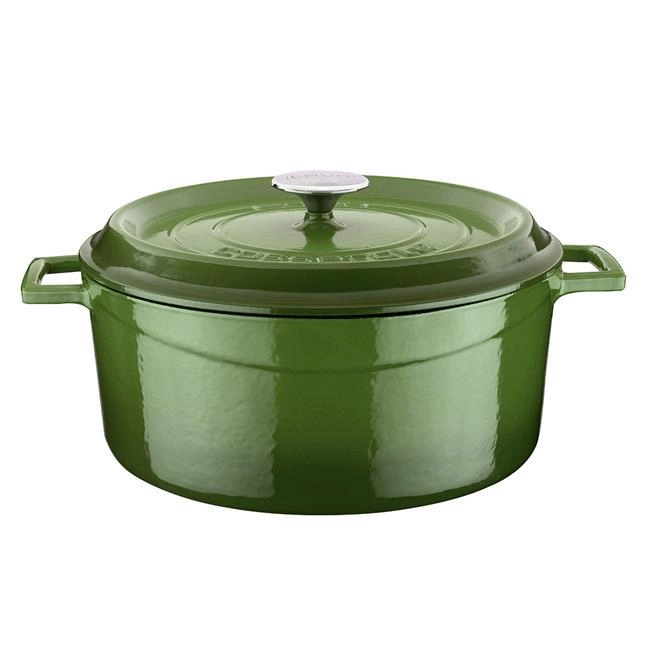 Garnek żeliwny Ø280 mm, 6700 ml, zielony | LAVA, 832097