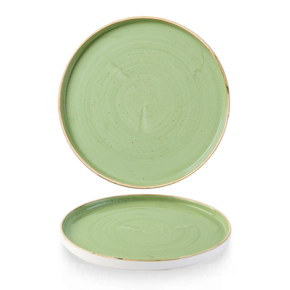 Talerz z wysokim rantem, Ø260 mm | CHURCHILL, Stonecast Sage Green