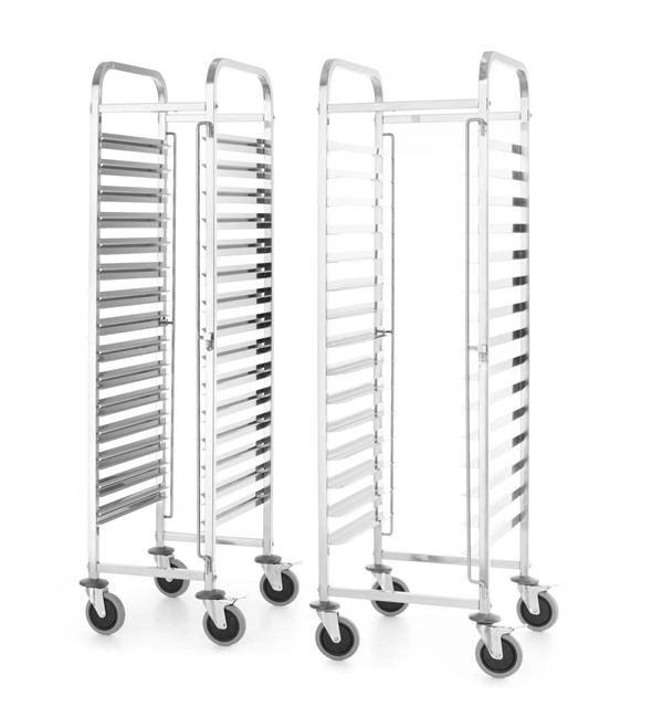 Wózek transportowy na 15 blach 600x400 mm, 470x620x1735 mm, srebrny | HENDI, Kitchen Line