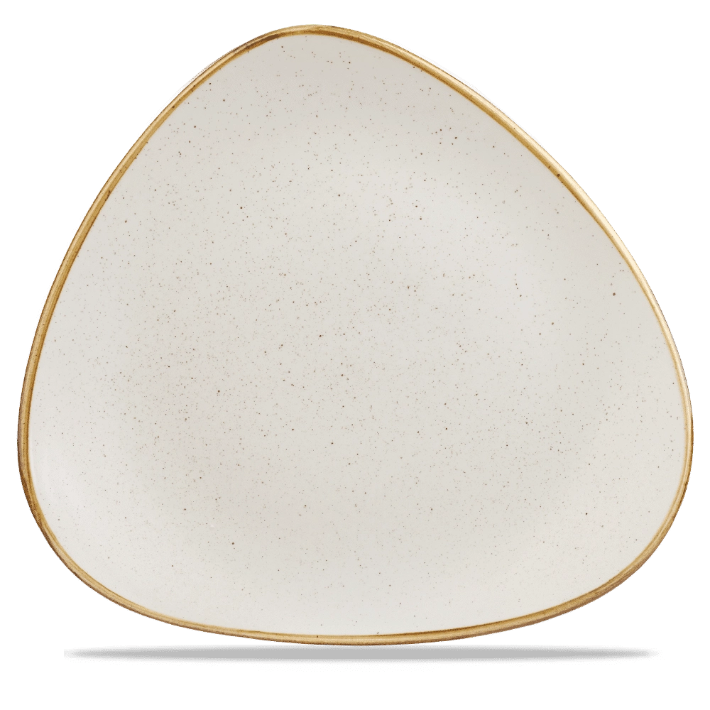 Talerz trójkątny, Ø311 mm | CHURCHILL, Stonecast Barley White