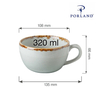Filiżanka, 320 ml | PORLAND, Seasons Ashen