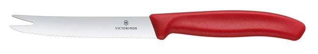 Nóż do sera i kiełbasy, czerwony, 110 mm | VICTORINOX, 6.7861