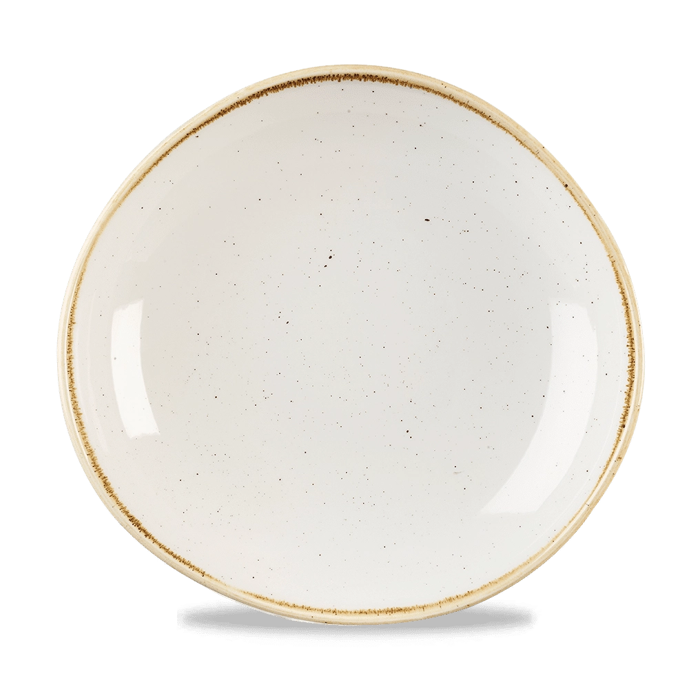 Miska o organicznym kształcie, Ø253 mm, 1100 ml | CHURCHILL, Stonecast Barley White