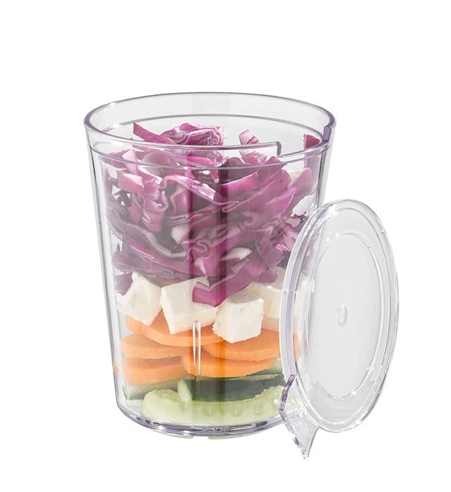Zestaw pojemników z pokrywami, 0,25 l, 100x80 mm | APS, Super Cup