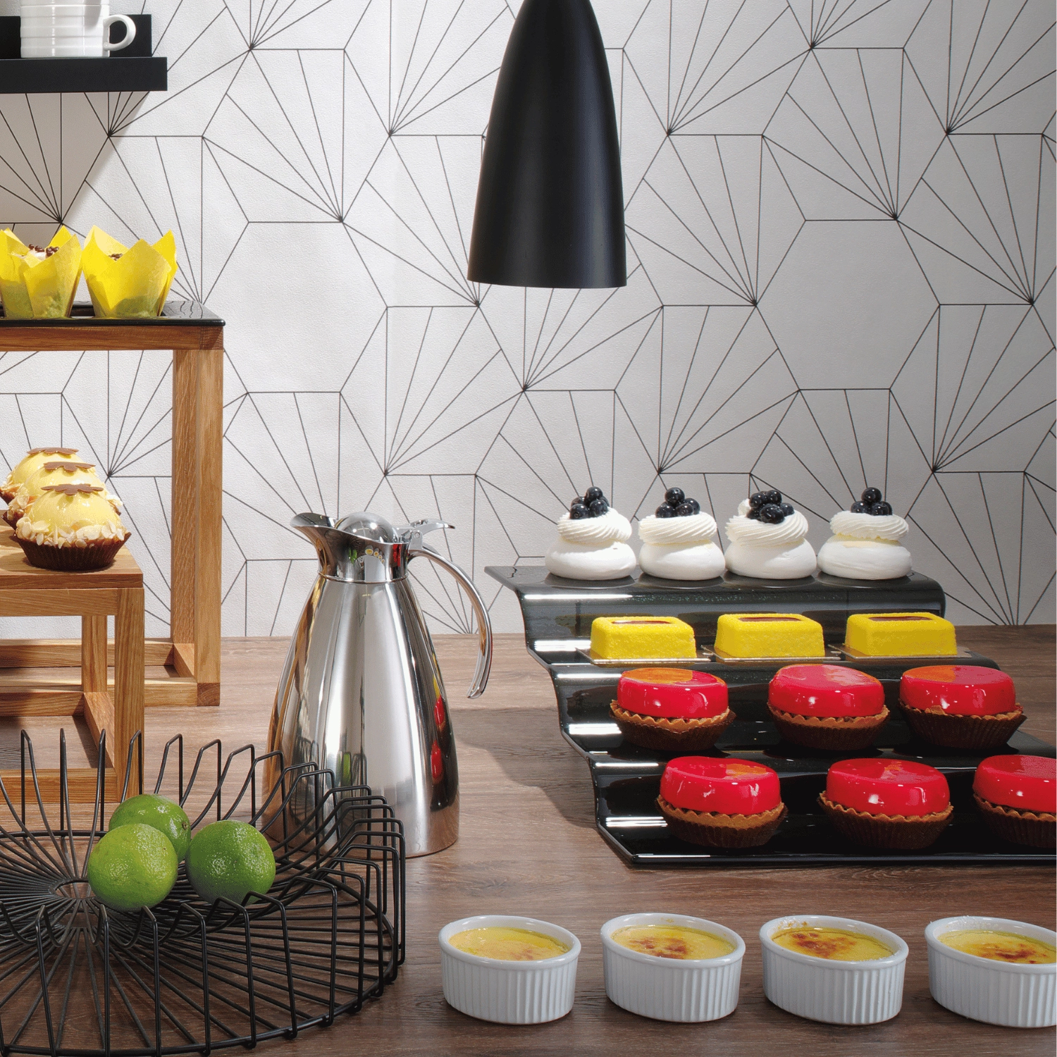 Schody bufetowe 6-stopniowe, 455×240×600 mm, przezroczyste | FINE DINE, Vetro