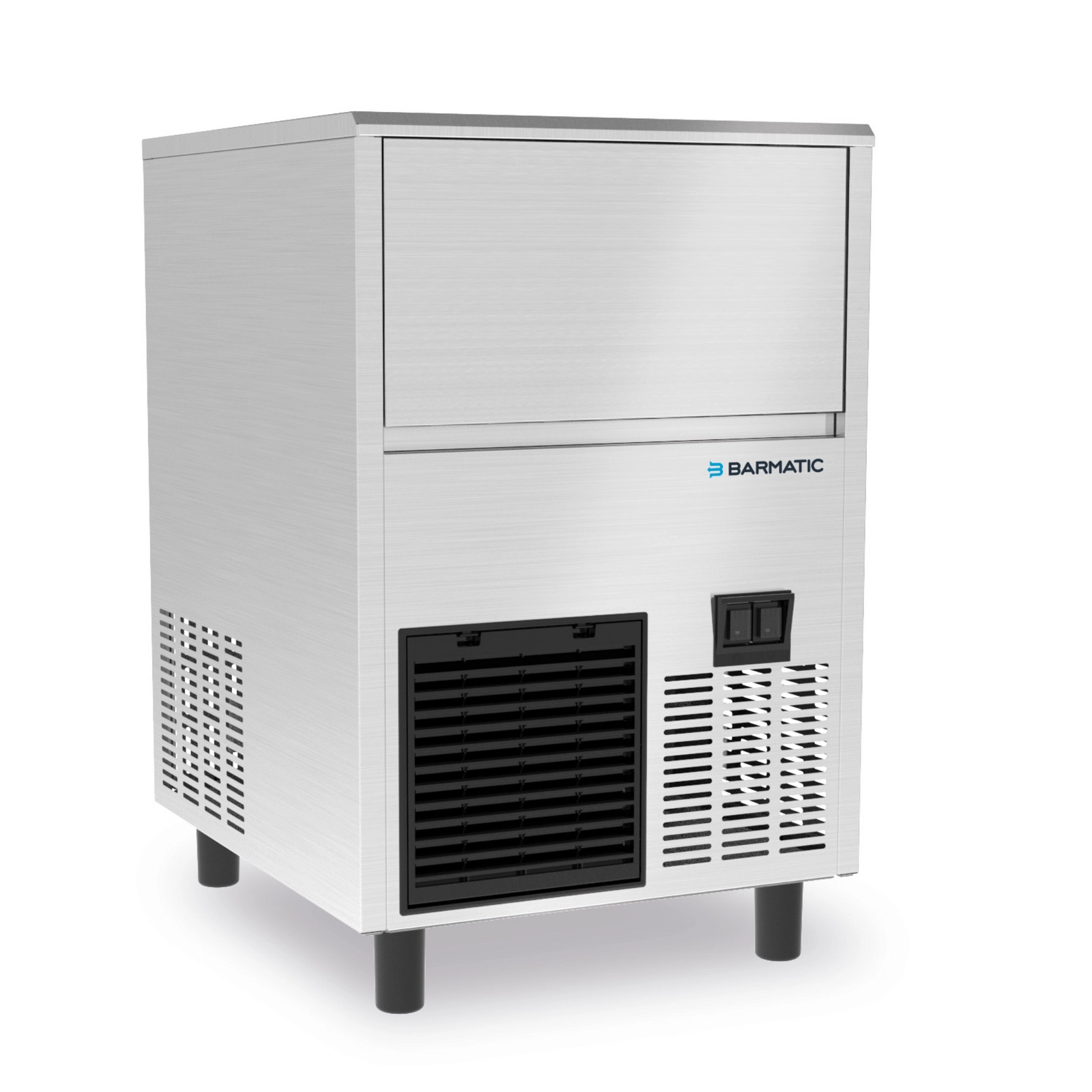 Kostkarka podblatowa chłodzona powietrzem ze stali nierdzewnej, 33 kg/24 h, poj. 16 kg, 500×580×690 mm | BARMATIC, ICE350