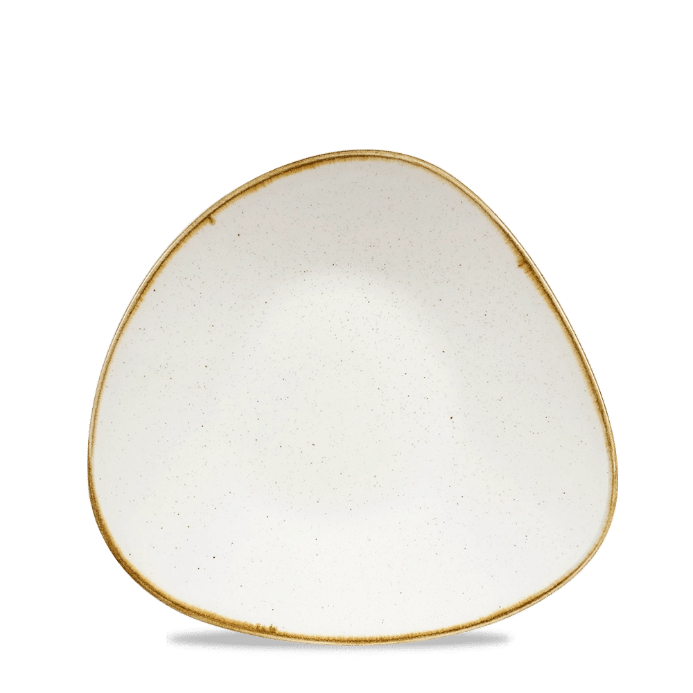 Misa płytka trójkątna, 210×210 mm, 410 ml | CHURCHILL, Stonecast Barley White