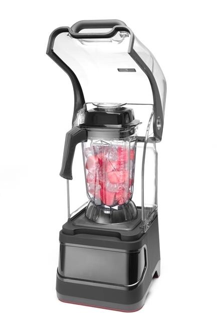 Blender barmański elektroniczny z obudową wyciszającą, 2,5 l, 1,68 kW, 220-240 V, 250x300x546 mm, czarny | HENDI, 230695