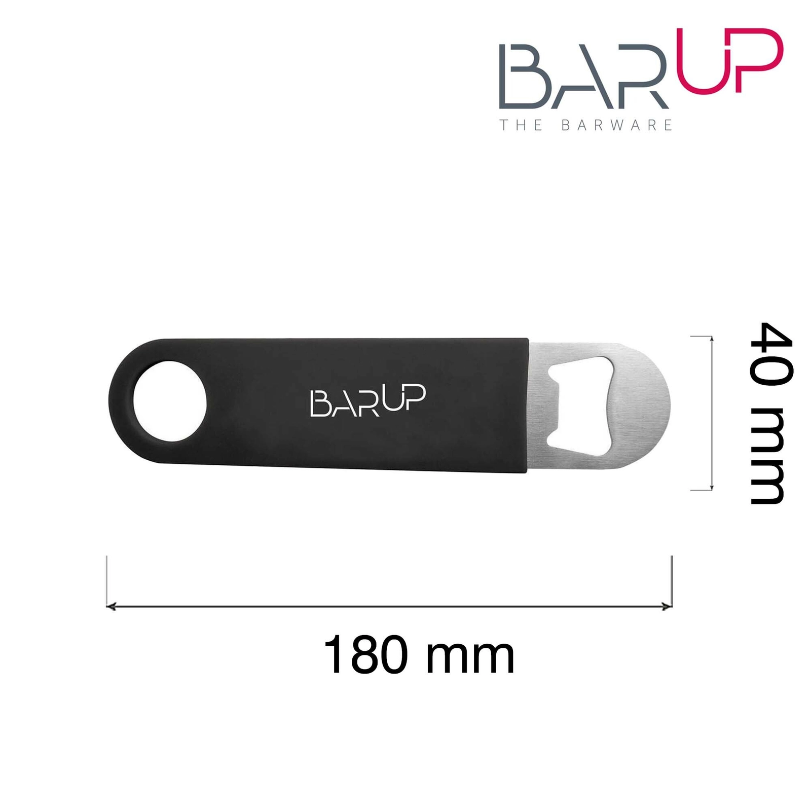 Otwieracz do butelek, czarny, 180x40 mm | BARUP, 596661