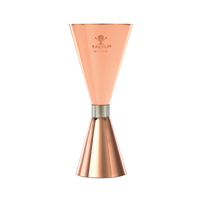 Jigger – miarka barmańska Slim Style, 30/60 ml, miedziana ze stalową obwódką | BARFLY, M37090CP