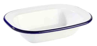 Miska emaliowana, 0,2 l, biało-niebieska | APS, Enamelware