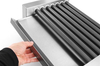 Podgrzewacz rolkowy do parówek jednostrefowy, 7 rolek, 230 V, 0,74 kW, 525×365×176 mm | HENDI, 268506