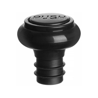 Zestaw 2 korków do pompki próżniowej do wina, Ø40×40 mm, czarny | BAR UP, 595534