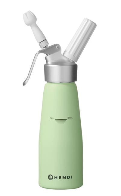 Syfon do bitej śmietany, 0,5 l, zielony | HENDI, 975879