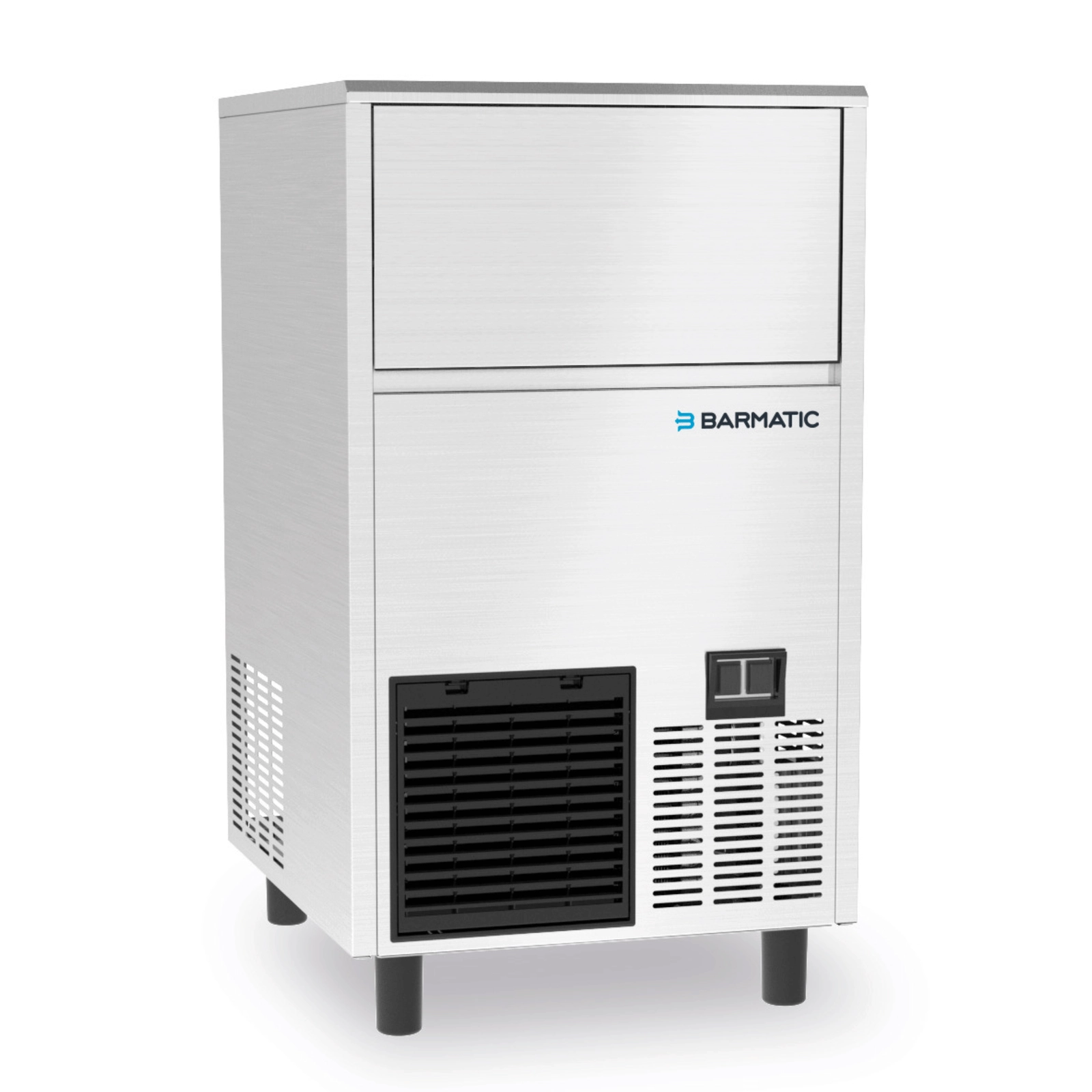 Kostkarka podblatowa chłodzona powietrzem ze stali nierdzewnej, 47 kg/24 h, poj. 28 kg, 500×580×800 mm | BARMATIC, ICE500