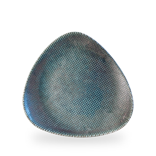 Talerz trójkątny Ø270 mm, niebieski | CHURCHILL, Astro Metallic Blue