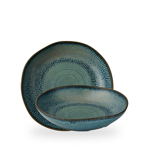 Miska głęboka naturalna, Ø250 mm | CHURCHILL, Cascade Sapphire Blue