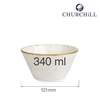 Miska konikalna, 340 ml | CHURCHILL, Stonecast Barley White