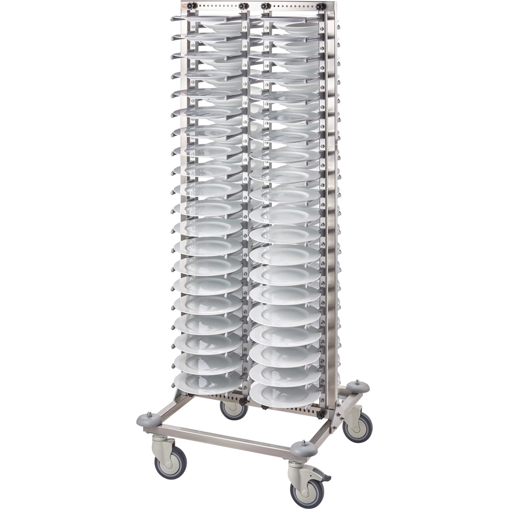 Wózek transportowy do talerzy, 80 szt., Ø 160–320 mm, 720x720x1820 mm | STALGAST, 664001