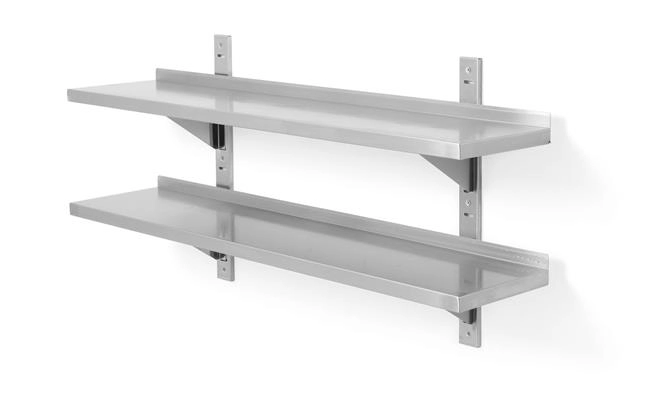 Półka wisząca przestawna, podwójna, 1200x300x600 mm | HENDI, 811733