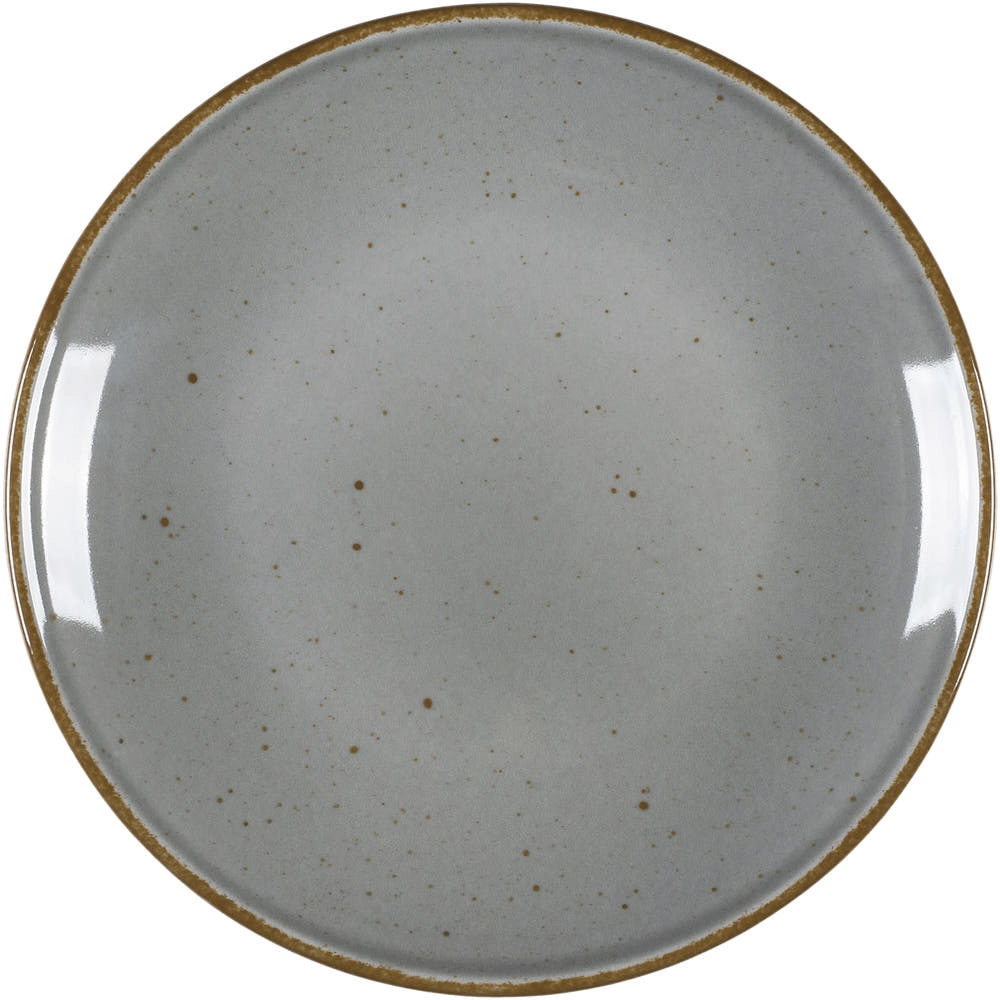 Talerz płytki Hotel z porcelany Ø210 mm, szary | LUBIANA, Art