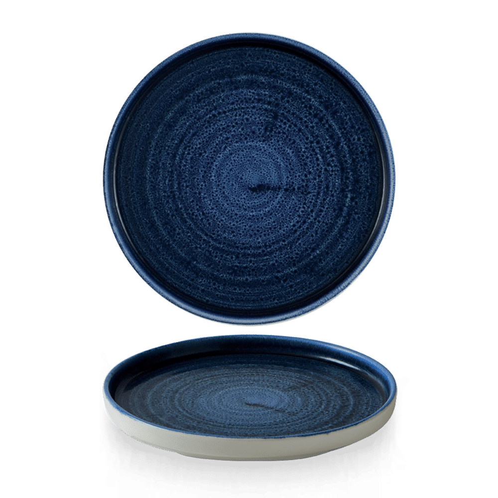 Talerz z wysokim rantem Plume Ultramarine, Ø260 mm | CHURCHILL, Stonecast Plume Ultramarine