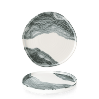 Talerz organiczny z rantem, Ø210 mm, kremowy | CHURCHILL, Tide Black