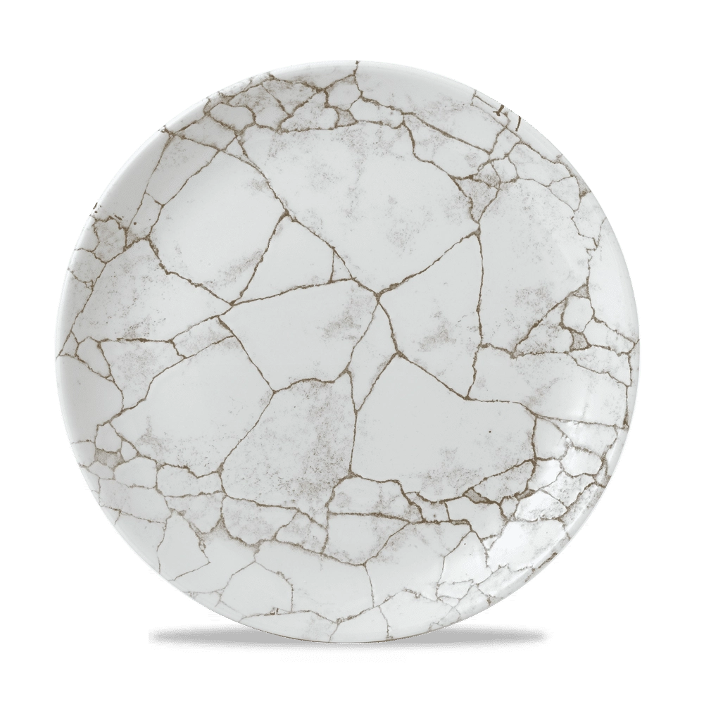 Talerz płytki, 288 mm | CHURCHILL, Studio Prints Kintsugi Agate Grey