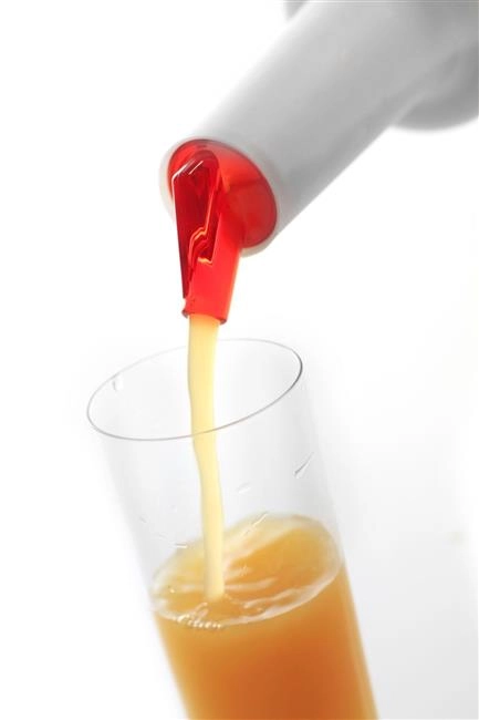 Dyspenser barmański z wymiennymi końcówkami, 0,8 l, czerwony, ø90x300 mm | BARUP, 557600