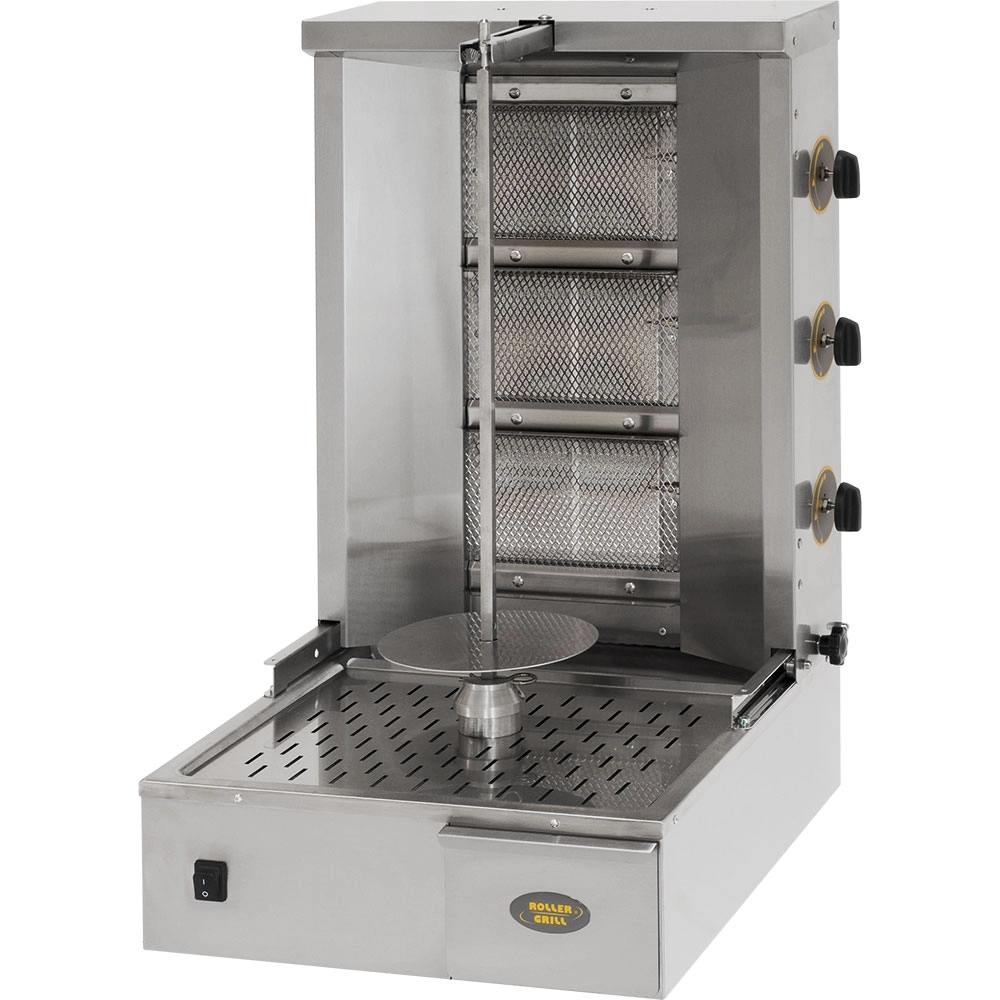 Gyros, kebab gazowy, 10.5 kW, wsad 25 kg, 580×660×870 mm | ROLLER GRILL, 777374