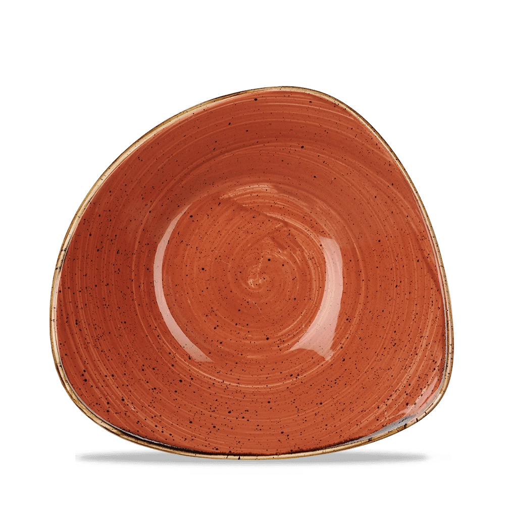 Miska trójkątna, Ø235 mm, 600 ml | CHURCHILL, Stonecast Spiced Orange