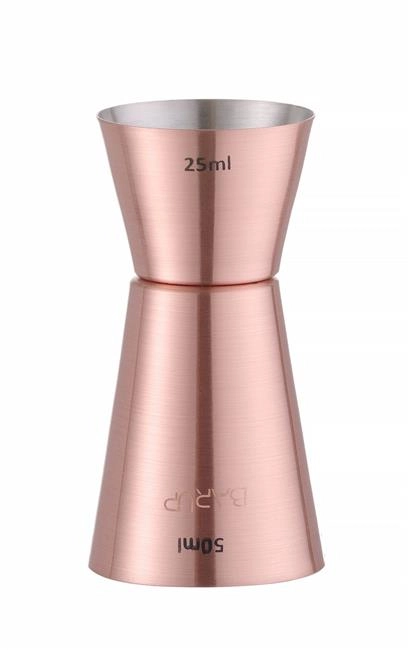 Jigger – miarka barmańska 25/50 ml, miedziany, ⌀42x86 mm | BARUP, 596548